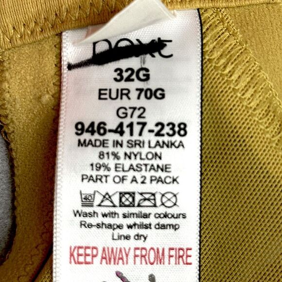 next Lizzie Bra Size 32G Mustard Yellow Lace - Picture 13 of 14